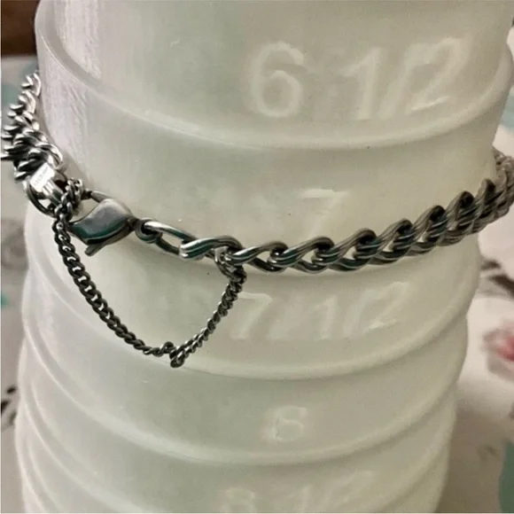 James Avery .925 Sterling Silver Double Curb Chain Bracelet 7.1g 7” - Picture 3 of 5